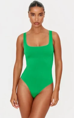 Green Seamless Lingerie Bodysuit