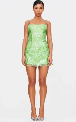 Sequin Mini Shift Dress-PrettyLittleThing Hot