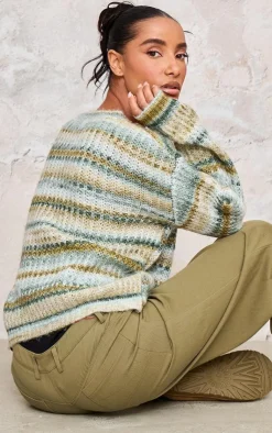 PrettyLittleThing Oversized Sweaters*Soft Marl Knit Oversized Sweater