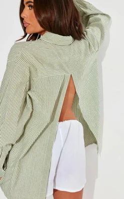PrettyLittleThing Shirts*Striped Oversized Shirt
