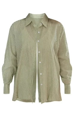 PrettyLittleThing Shirts*Striped Oversized Shirt
