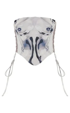 PrettyLittleThing Corsets*Body Printed Boned Corset Top