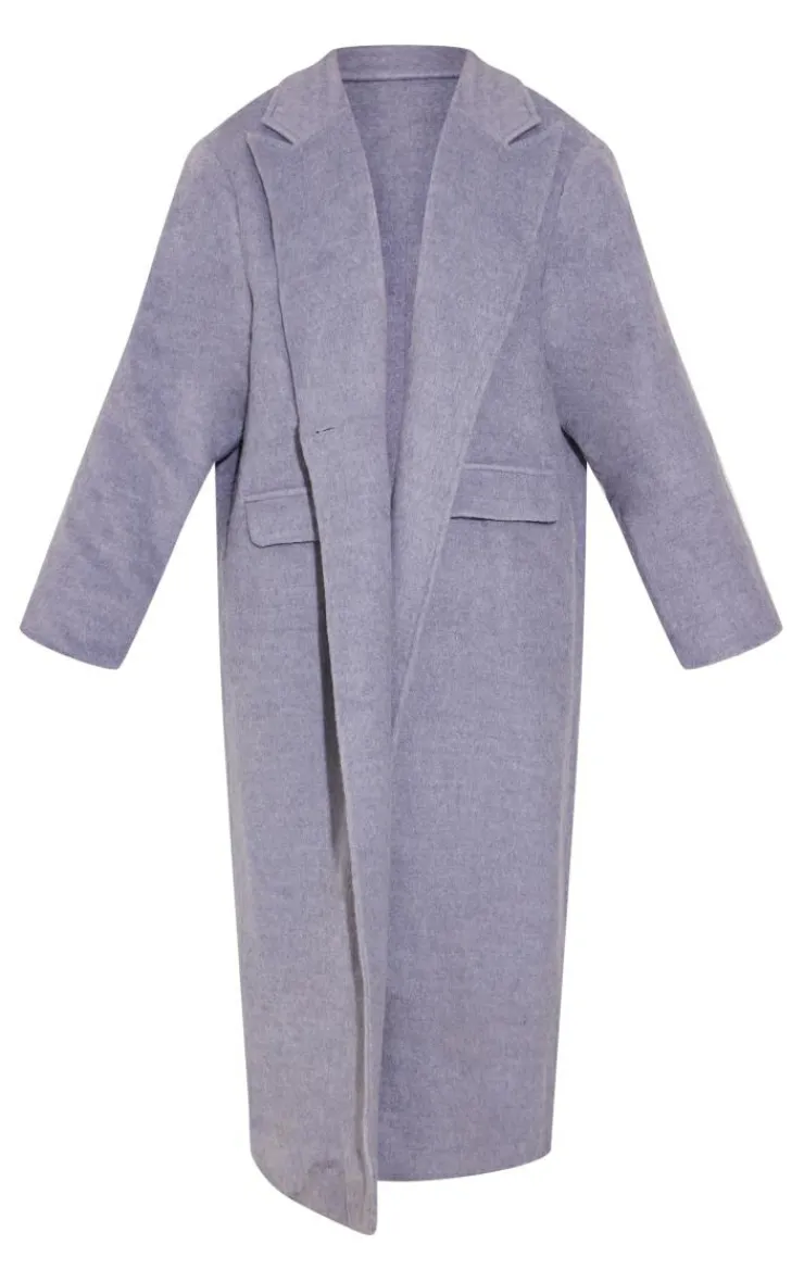 PrettyLittleThing Wool Coats*Brushed Wool Look Oversized Drop Shoulder Coat