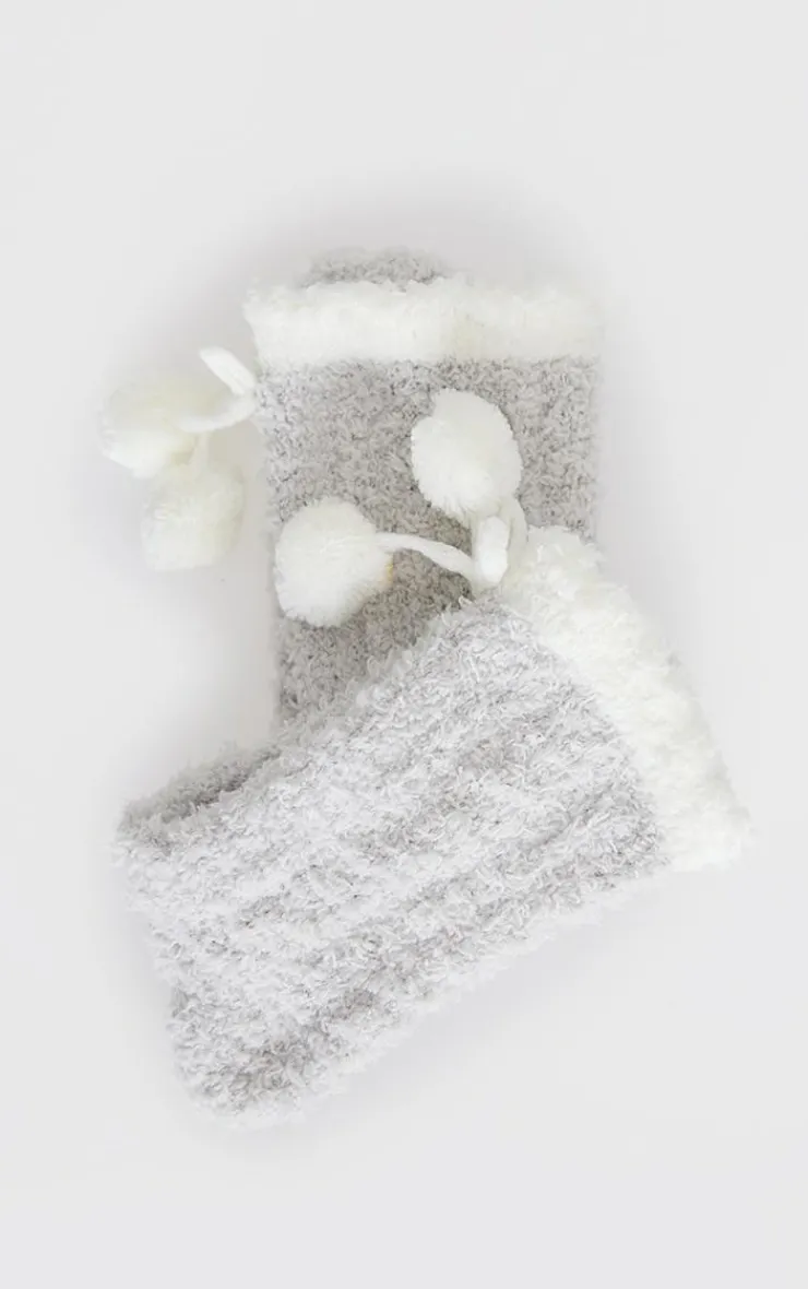 PrettyLittleThing Socks*Cable Pom Pom Cosy Socks