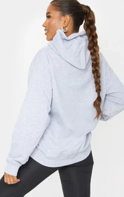 Grey Chicago Print Hoodie
