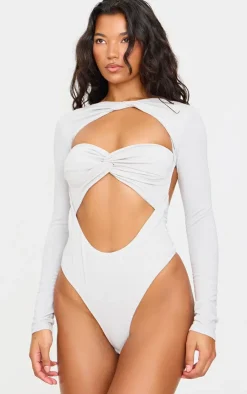 Contour Jersey Cut Out Bodysuit-PrettyLittleThing New
