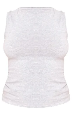 PrettyLittleThing Sleeveless Tops*Cotton Boatneck Sleeveless Top