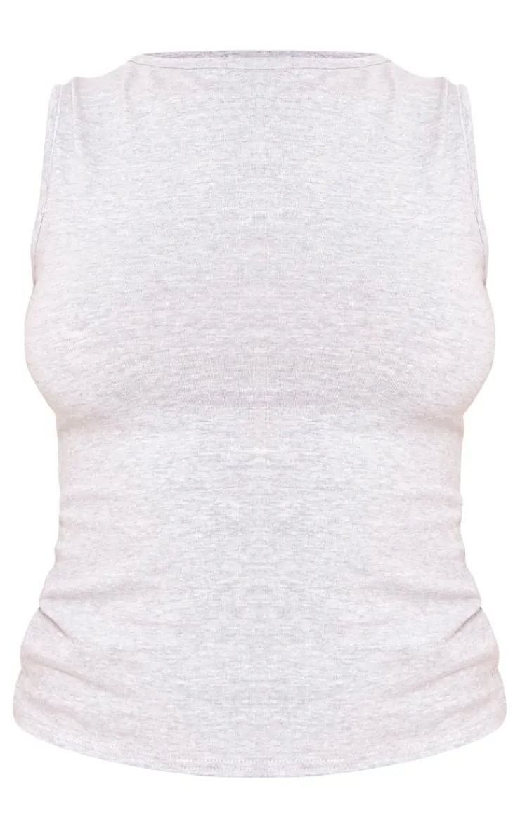 PrettyLittleThing Sleeveless Tops*Cotton Boatneck Sleeveless Top