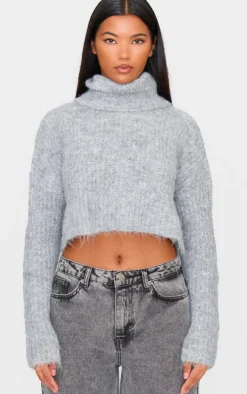 PrettyLittleThing Sweaters*Eyelash Knit High Neck Sweater