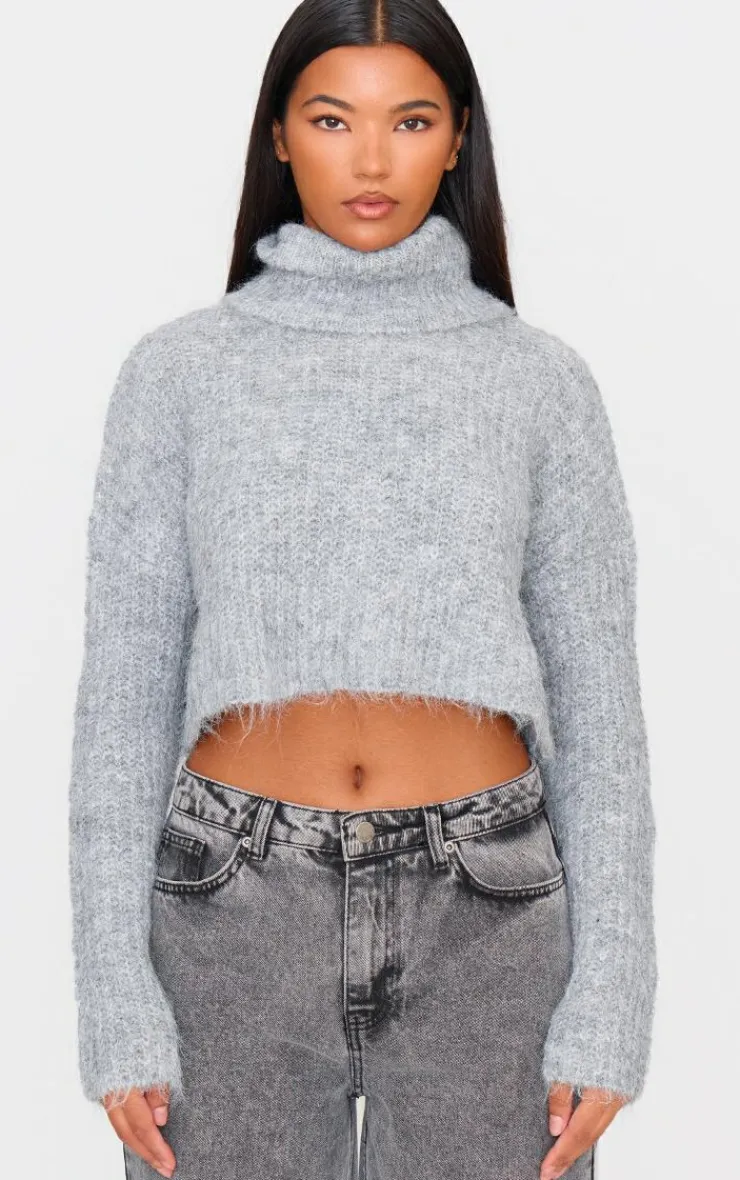 PrettyLittleThing Sweaters*Eyelash Knit High Neck Sweater
