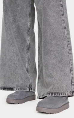 PrettyLittleThing Ankle Boots*Faux Suede Cleated Ankle Boots