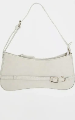 PrettyLittleThing Shoulder Bags*Faux Suede Strap Buckle Shoulder Bag