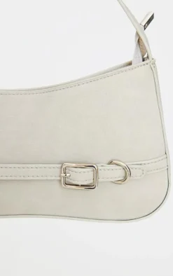 PrettyLittleThing Shoulder Bags*Faux Suede Strap Buckle Shoulder Bag