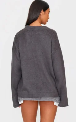 PrettyLittleThing Oversized Sweaters*Fluffy Knit Oversized Sweater