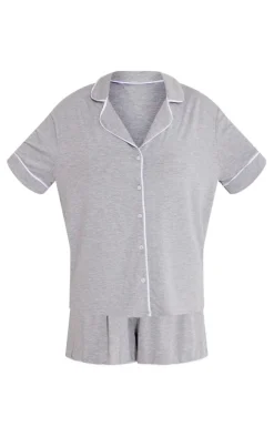 PrettyLittleThing Christmas Gifts*Jersey Piping Detail Short PJ Set
