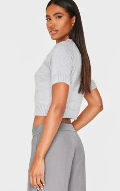 PrettyLittleThing Knitted Tops*Knit T Shirt