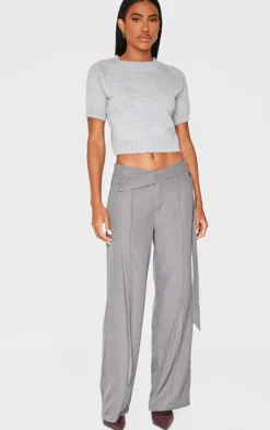 PrettyLittleThing Knitted Tops*Knit T Shirt