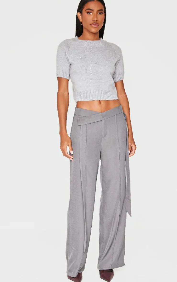 PrettyLittleThing Knitted Tops*Knit T Shirt
