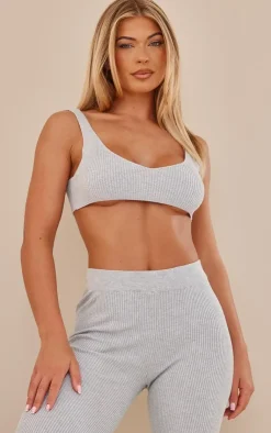 PrettyLittleThing Bralets*Knitted Ribbed Bralet