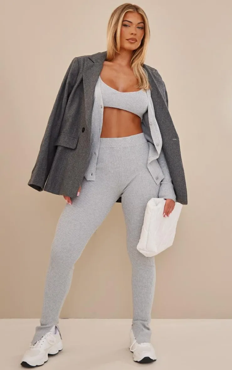 PrettyLittleThing Knitted Two Piece Sets*Knitted Ribbed Leggings