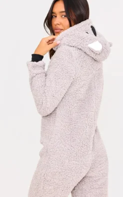 PrettyLittleThing Christmas Gifts*Koala Hood Fleece Onesie