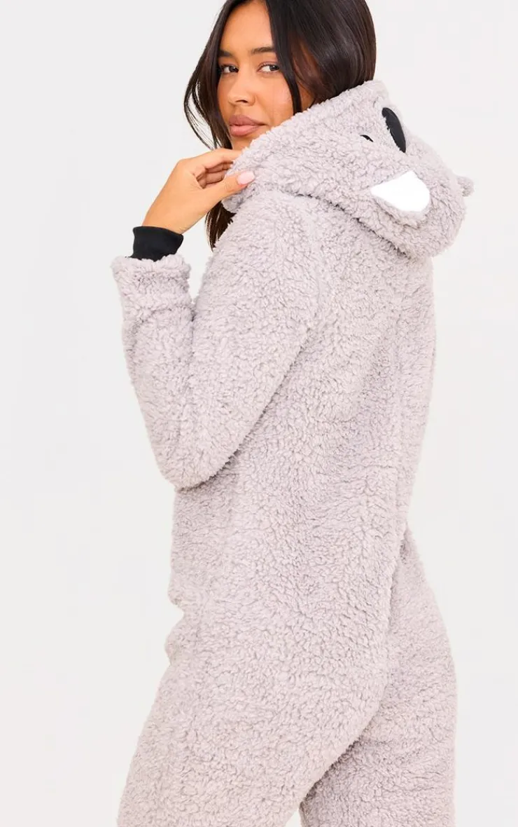 PrettyLittleThing Christmas Gifts*Koala Hood Fleece Onesie