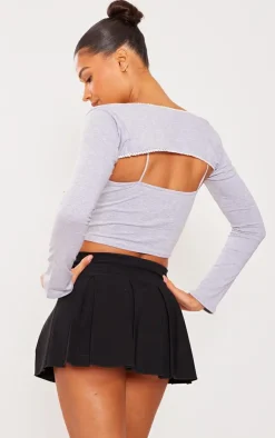 PrettyLittleThing Camisole*Lace Trim Cotton Cami And Sleeves