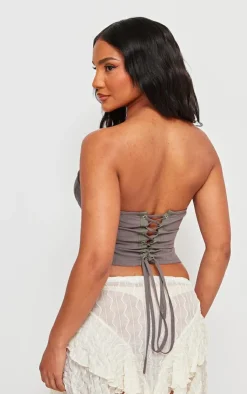 PrettyLittleThing Corsets*Lace Up Back Cropped Corset
