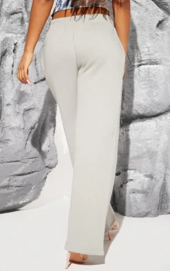 Grey Loopback Elasticated Waist Wide Leg Sweatpants