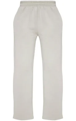 Grey Loopback Elasticated Waist Wide Leg Sweatpants