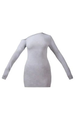 Asymmetric Neck Bodycon Dress-PrettyLittleThing Discount