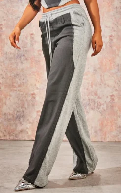 Sale PrettyLittleThing Cargo Panel Straight Leg Pants Grey Marl