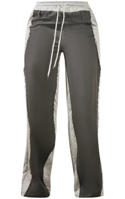 Sale PrettyLittleThing Cargo Panel Straight Leg Pants Grey Marl