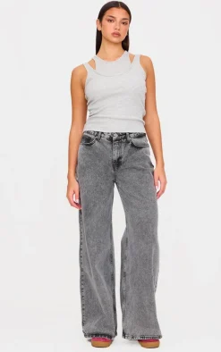 PrettyLittleThing Sleeveless Tops*Double Layer Ribbed Vest Top
