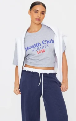 PrettyLittleThing T-Shirts*Health Club Graphic Oversized T Shirt