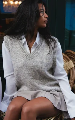 PrettyLittleThing Sweaters*Marl Knit Sweater Vest