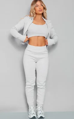 Best PrettyLittleThing Marl Knitted Leggings Grey