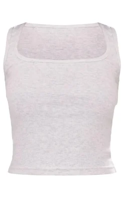 PrettyLittleThing Basic Tops*Rib Scoop Neck Vest