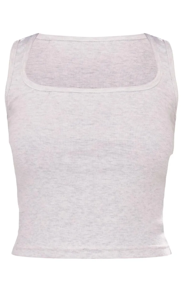 PrettyLittleThing Basic Tops*Rib Scoop Neck Vest