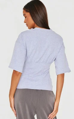 PrettyLittleThing T-Shirts*Ruched Bust Detail Fitted T Shirt