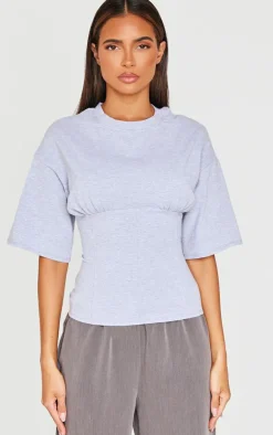 PrettyLittleThing T-Shirts*Ruched Bust Detail Fitted T Shirt