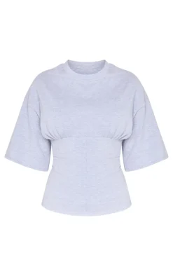 PrettyLittleThing T-Shirts*Ruched Bust Detail Fitted T Shirt