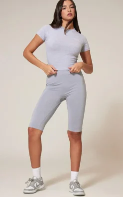 PrettyLittleThing Seamless Gym Wear*Seamless Melange High Waist Capri Leggings
