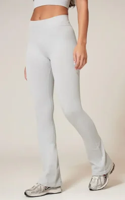 PrettyLittleThing Yoga Pants*Marl Seamless Rib Flare Yoga Pants