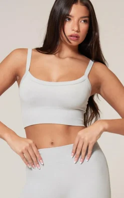 PrettyLittleThing Yoga Pants*Marl Seamless Rib Flare Yoga Pants