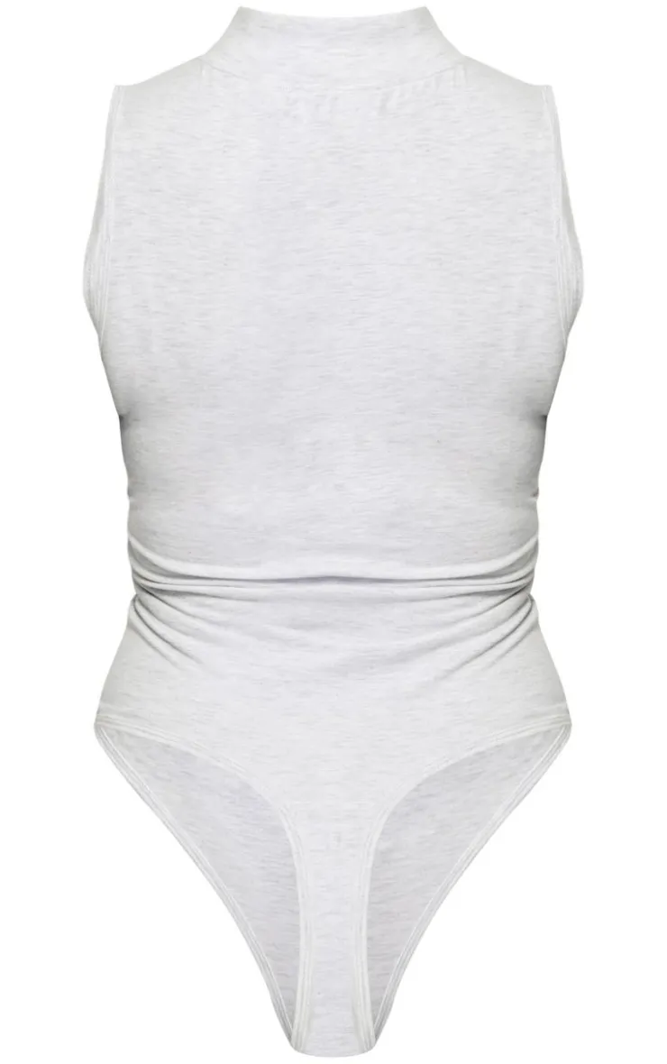 PrettyLittleThing Sleeveless Tops*Snatched Sculpt Half Zip Sleevless Bodysuit