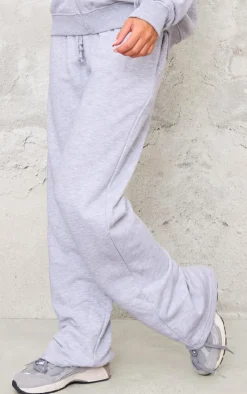 Hot PrettyLittleThing Straight Leg Sweatpants Grey Marl