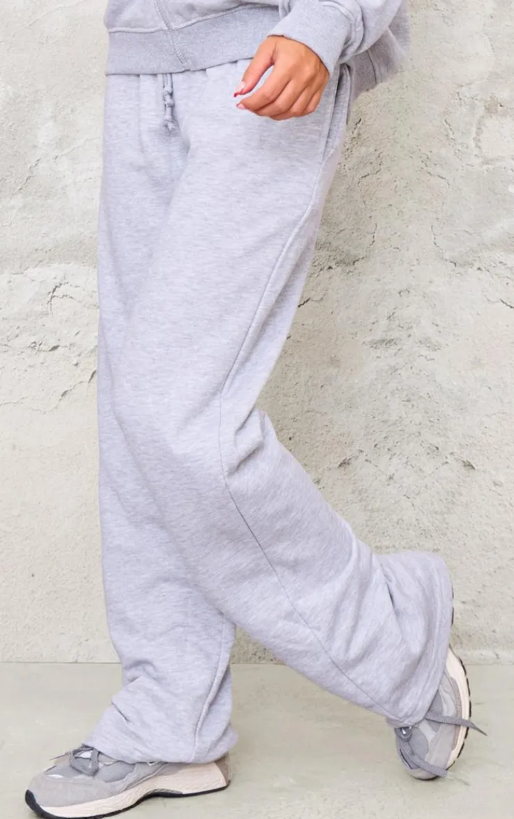 Hot PrettyLittleThing Straight Leg Sweatpants Grey Marl
