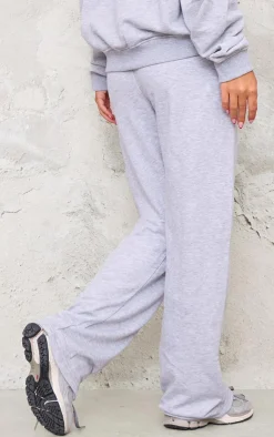 Hot PrettyLittleThing Straight Leg Sweatpants Grey Marl