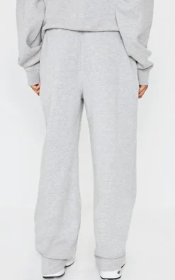 Clearance PrettyLittleThing Studio Archives Wide Leg Sweatpants Grey Marl